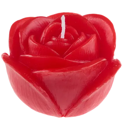 Rose sculpted flower candle - Red