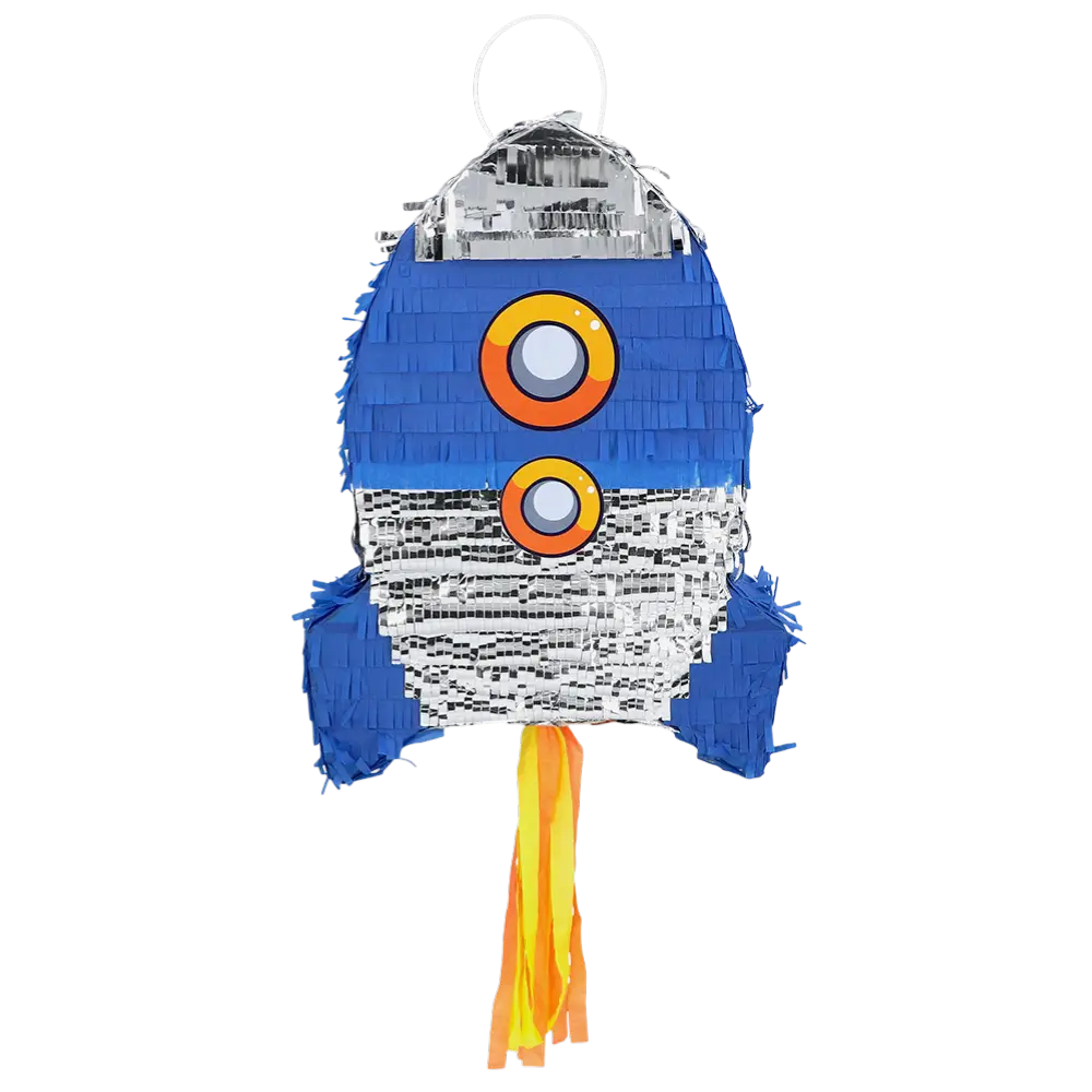 Blue rocket piñata