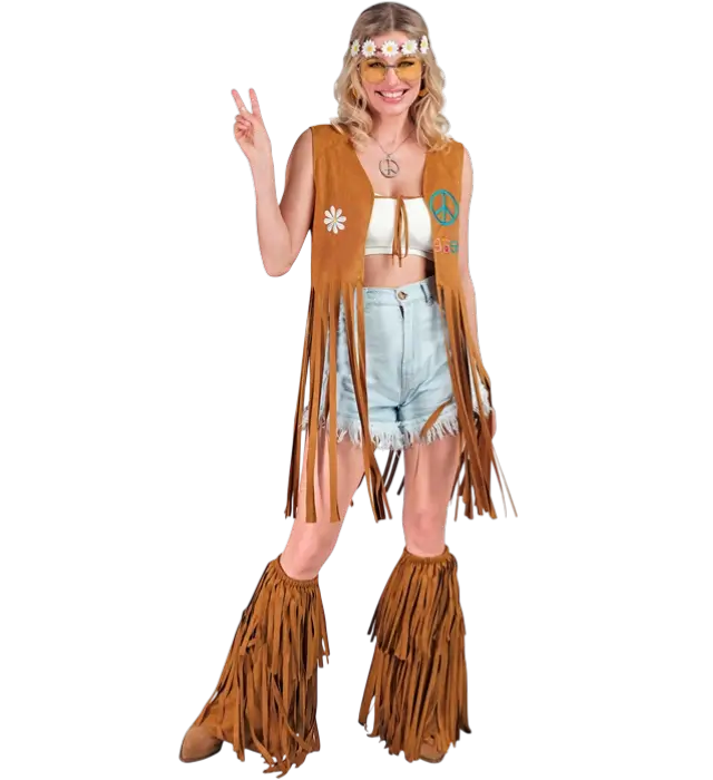 Cowboy Western Boot Covers with Fringe Suede Look – Costume Accessory
