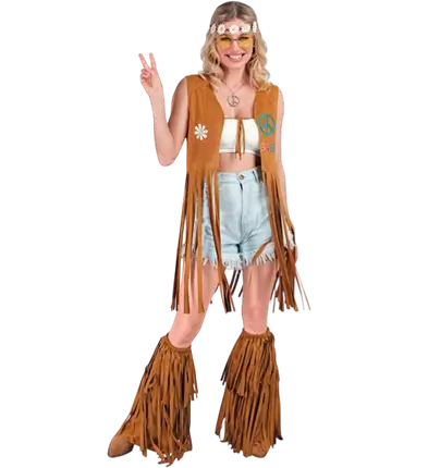 Cowboy Western Boot Covers with Fringe Suede Look – Costume Accessory