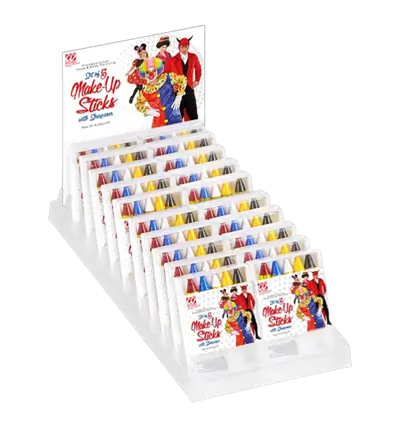 Assortment of 20 Sets of 5 Face Paint Pencils with Sharpener – Costume Makeup Kit