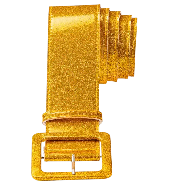 GLITTERY GOLD BELT DISCO ACCESSORY 120 CM