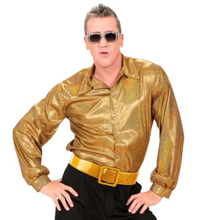 GLITTERY GOLD BELT DISCO ACCESSORY 120 CM