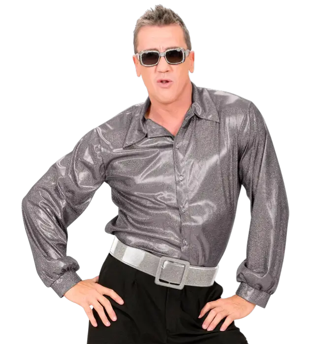 Silver Sequin Disco Belt 120 cm – 70s Costume Accessory