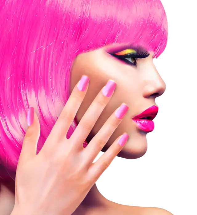 Set of 12 Neon Pink Self-Adhesive Nails with Nail Polish Effect – False Manicure Nails