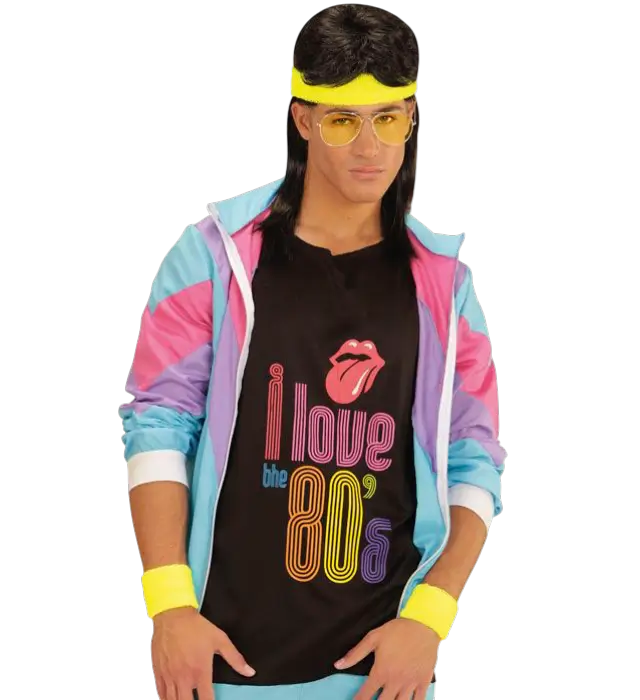 Complete Neon Yellow Headband Set – Headband and 2 Wristbands – 80s Costume Accessory