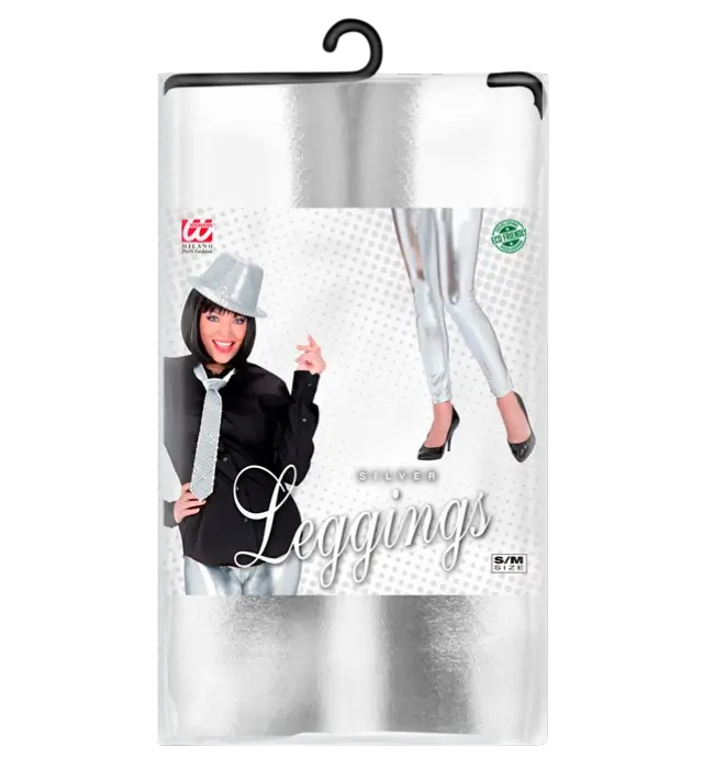 Silver Metallic Leggings – Shiny Disco Pants – 70s / 80s Costume