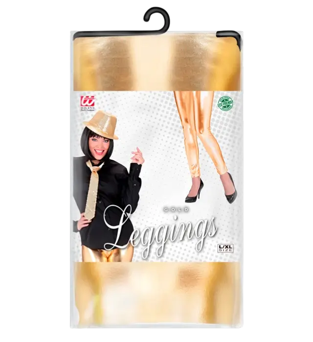 Gold Metallic Leggings – Shiny Disco Pants – 70s / 80s Costume