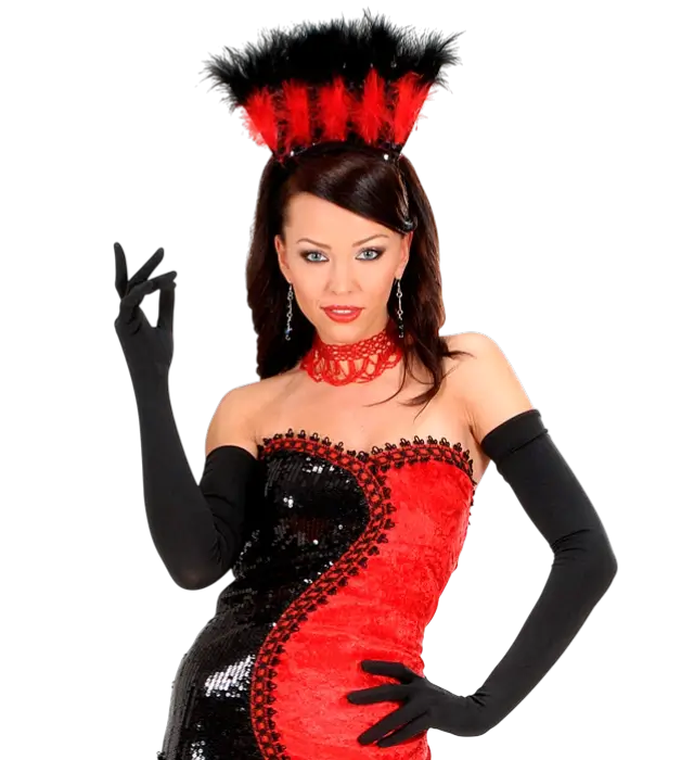 "BLACK LONG ELASTANE GLOVES 60 cm - also suitable for man