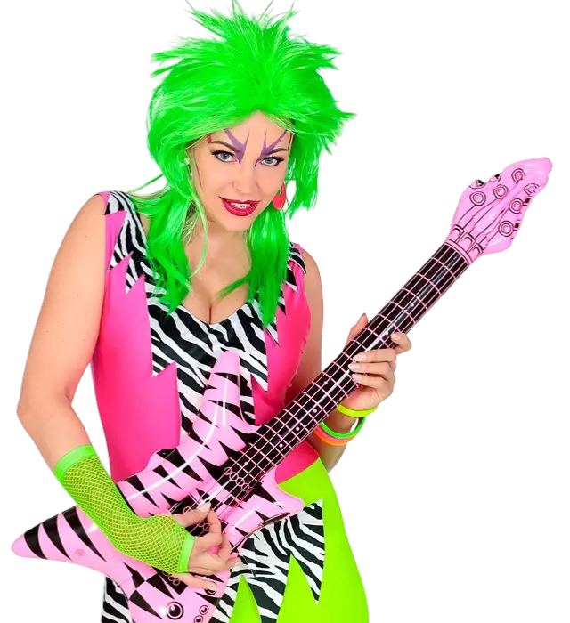 Neon Green Fingerless Fishnet Gloves 33 cm – 80s Costume Accessory