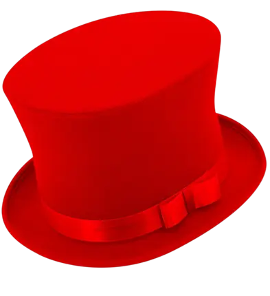 Red Felt Top Hat Wool Look 16 cm – Elegant Costume Accessory