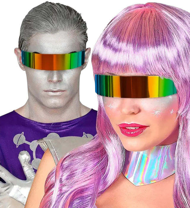 Rainbow Mirror Sunglasses – Multicolor Reflective Glasses – Costume Accessory