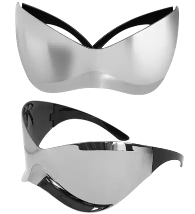 Super Mirror Sunglasses – Reflective Lens Glasses – Costume Accessory
