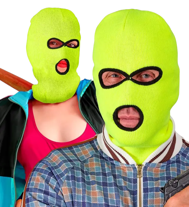 Neon Yellow Balaclava Mask – Costume Face Mask