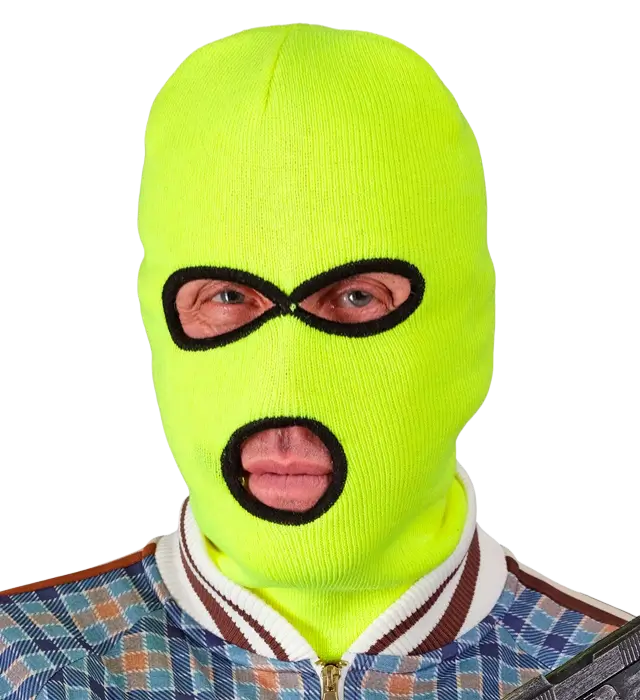 Neon Yellow Balaclava Mask – Costume Face Mask