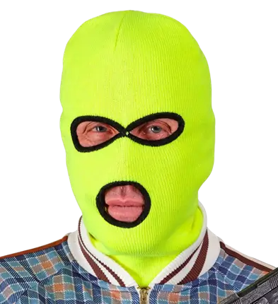 Neon Yellow Balaclava Mask – Costume Face Mask