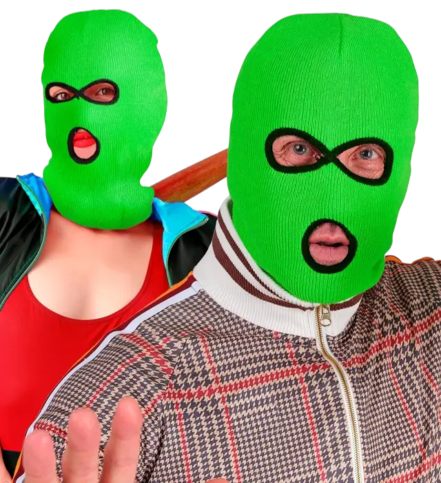 Neon Green Balaclava Mask – Costume Face Mask