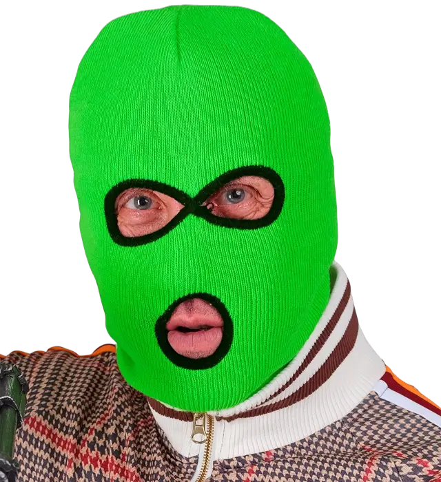 Neon Green Balaclava Mask – Costume Face Mask