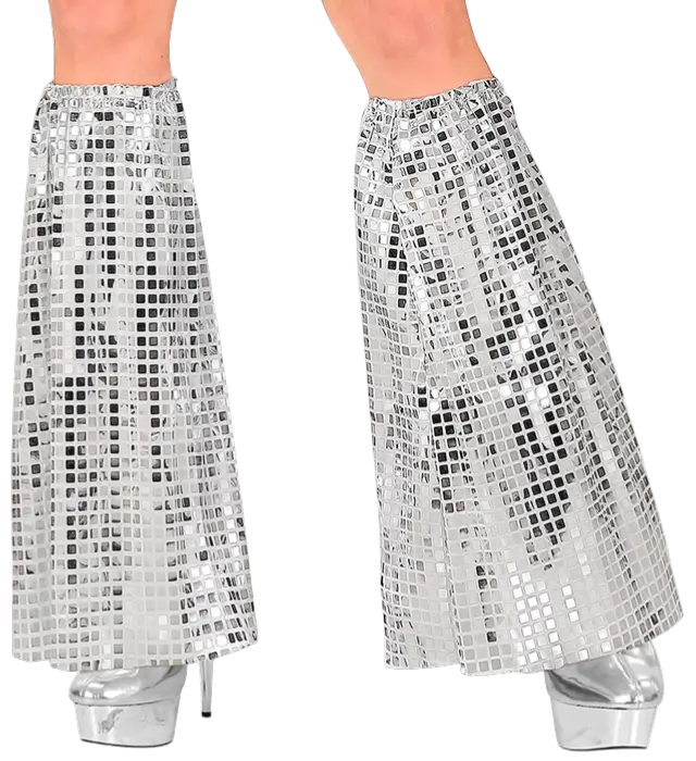 Silver Sequin Disco Leg Warmers – 70s Style Costume Accessory