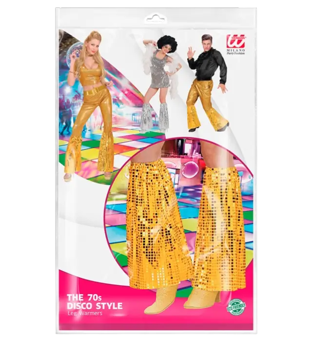 Gold Sequin Disco Leg Warmers – 70s Style Costume Accessory