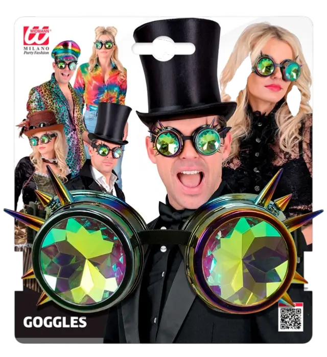 Steampunk Kaleidoscope Glasses – Retro Futuristic Costume Accessory