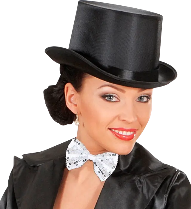 "SILVER SEQUIN BOW TIE