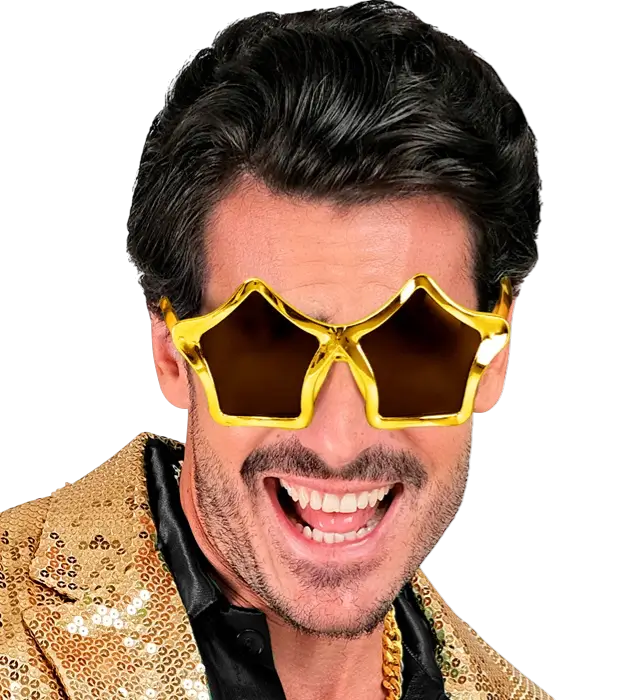 Gold Metallic Sunglasses – Costume Accessory