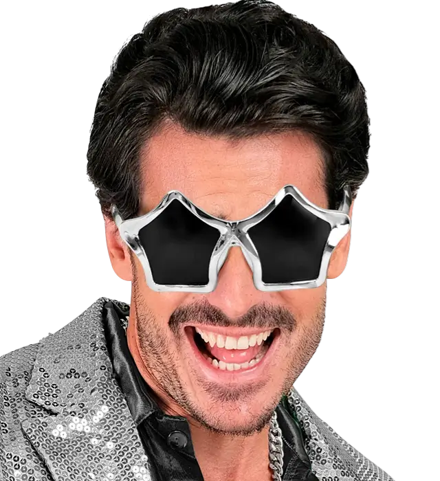 Silver Star Glasses – Festival Costume Accessory