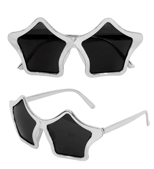 Silver Star Glasses – Festival Costume Accessory