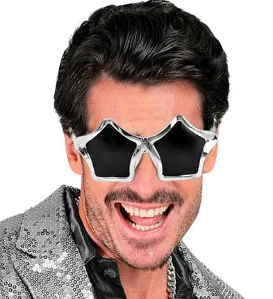Silver Star Glasses – Festival Costume Accessory