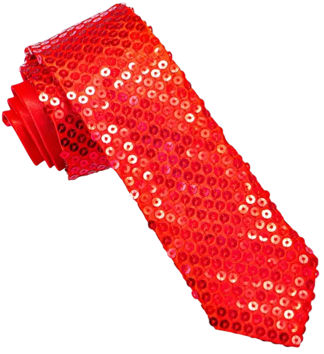Red Sequin Tie – Disco Costume Accessory