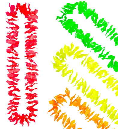 HAWAÏAN FLUORESCENT NECKLACE 4 coul.