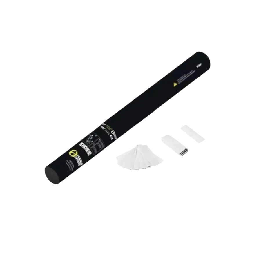 Manual confetti gun 40cm - White