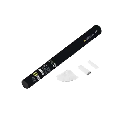 Manual confetti gun 40cm - White