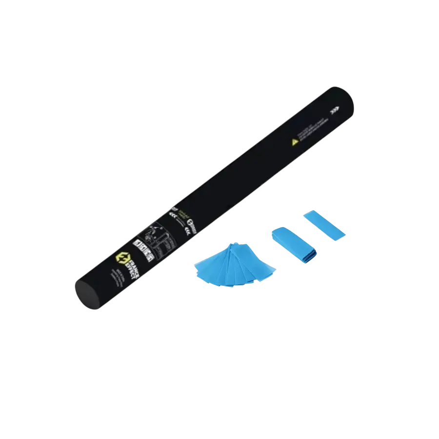 Manual confetti gun 40cm - Blue