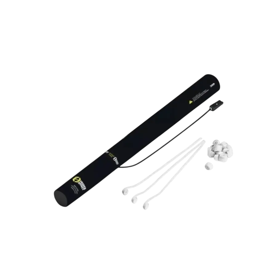 Electric confetti gun 40cm - Streamer White