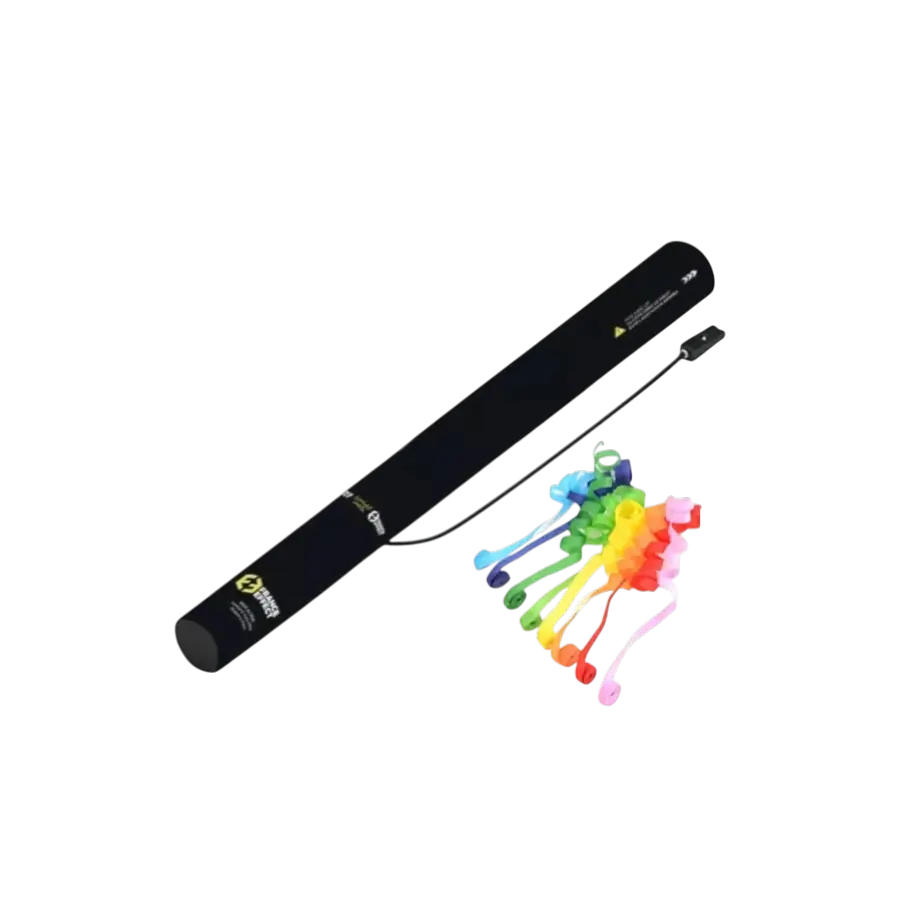 Electric confetti cannon 40cm - Streamer Multicolore