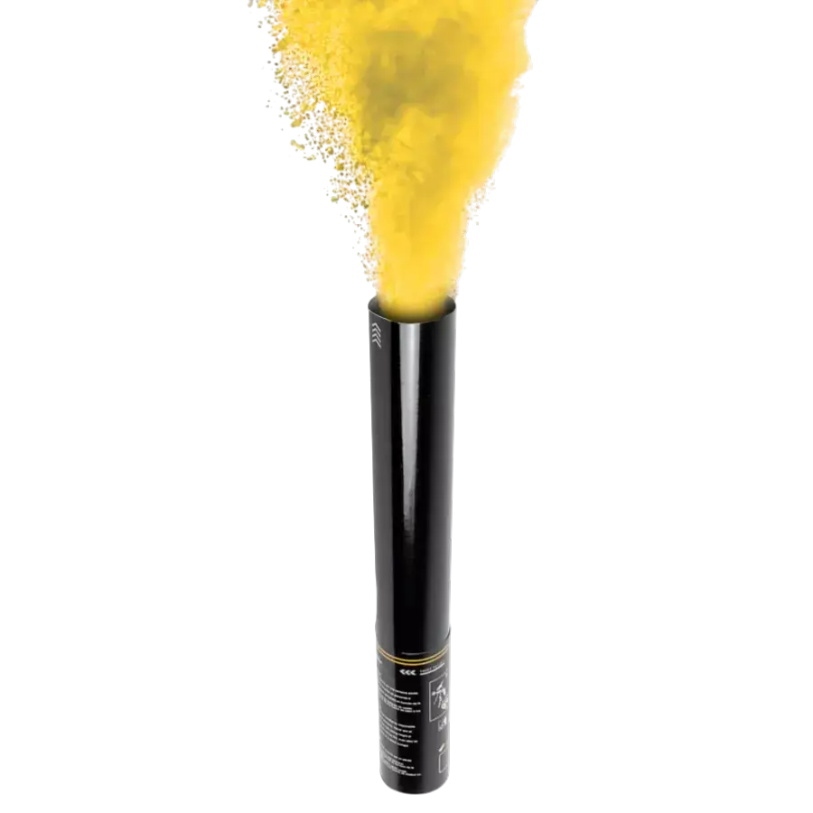 Holi manual powder cannon 40 cm - Yellow