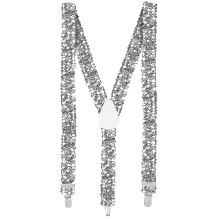 Silver sequin straps