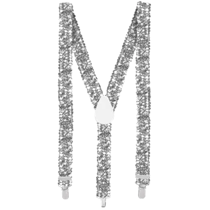 Silver sequin straps