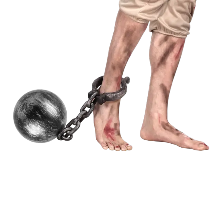 Ball and chain prisoner 53cm