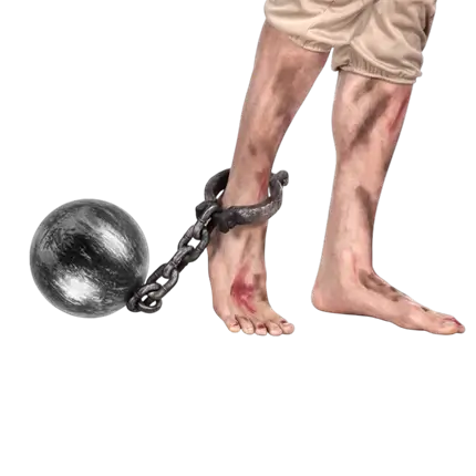 Ball and chain prisoner 53cm