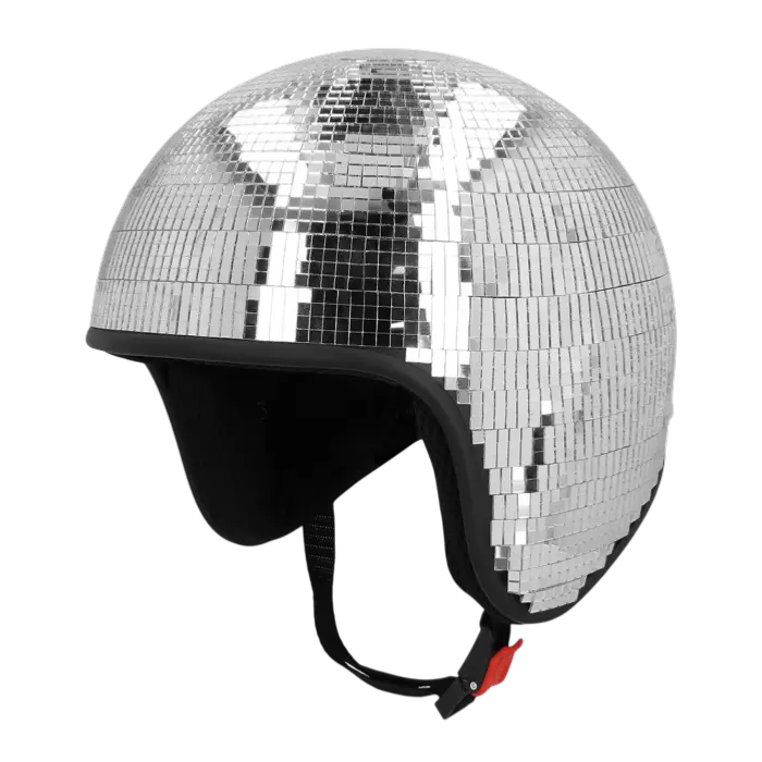 Silver Disco Helmet