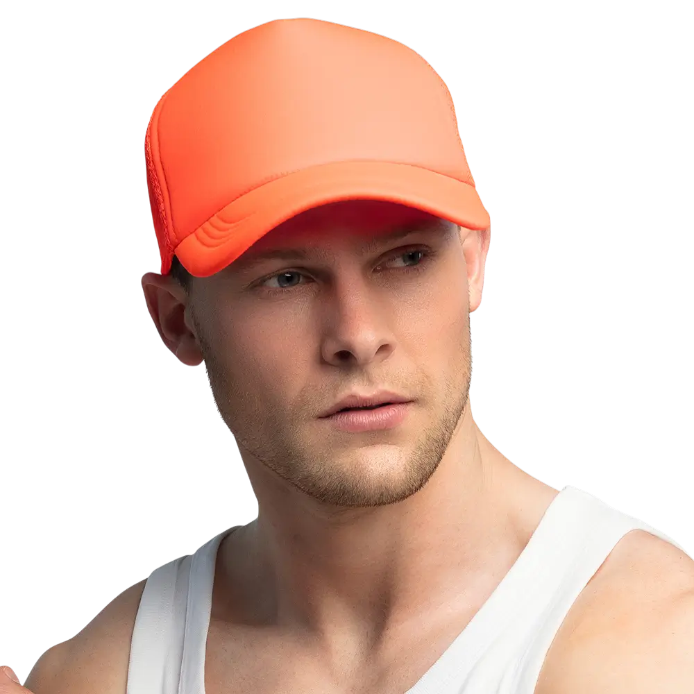 Fluo cap for party and costume – Neon orange