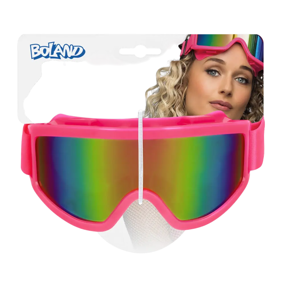 Ski goggles for party and costume – Neon pink