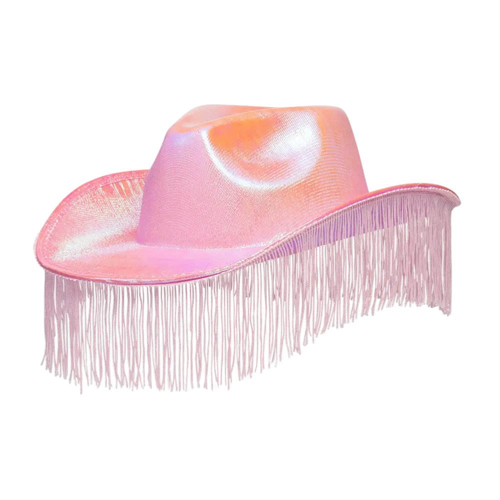 Cowboy hat with fringes for costume “Fabulous” – Pink