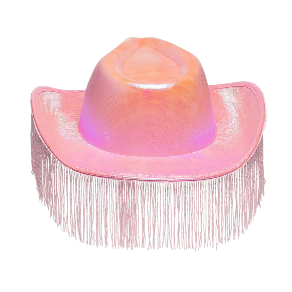 Cowboy hat with fringes for costume “Fabulous” – Pink