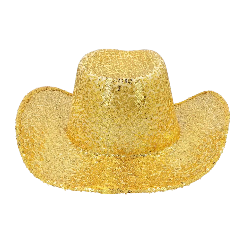 Rodeo party cowboy hat gold