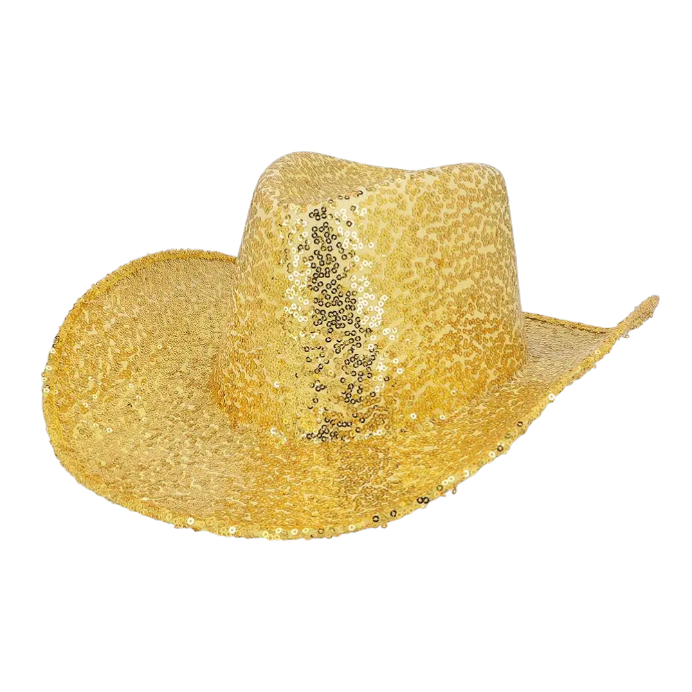 Rodeo party cowboy hat gold