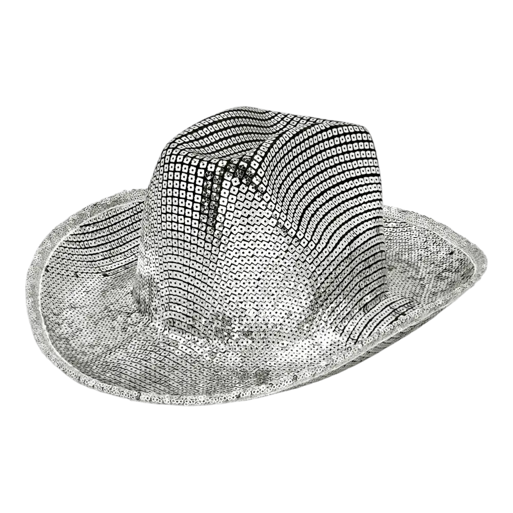 Groovy silver cowboy hat